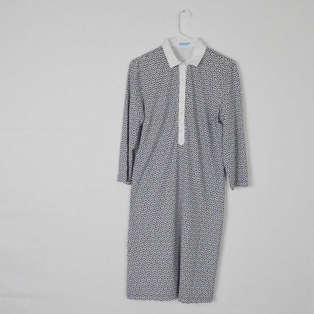 J McLaughlin Geometric Shirt Dress Collared Large
